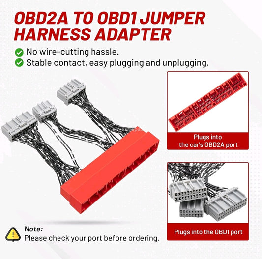 OBD2A to OBD1 ECU Conversion Harness Adapter Jumper For Honda Civic 1999 2000 Acura Integra Accord Prelude