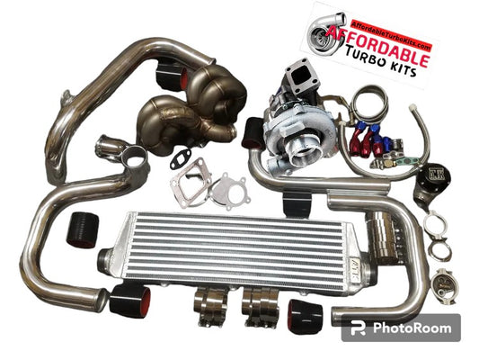 B Series Ram Horn AC Friendly Stage 2 Turbo Kit A/C Compatible B16 B17 B18 B20 Integra Civic Del Sol