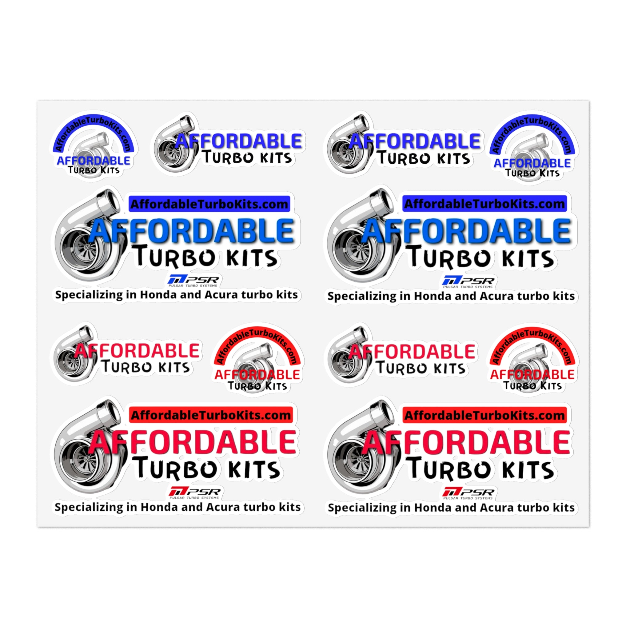 Sticker Sheet Bundle, 10pcs – Affordable Turbo Kits