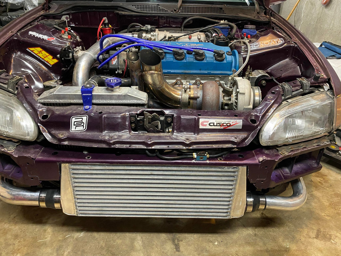 Affordable Turbo Kits ATK Street/Strip Intercooler Side 2.5" inlet 2.5 inch outlet 3.2" core (300-600+hp) Bar & Plate Universal Honda Civic Del Sol CRX Prelude Accord Acura Integra