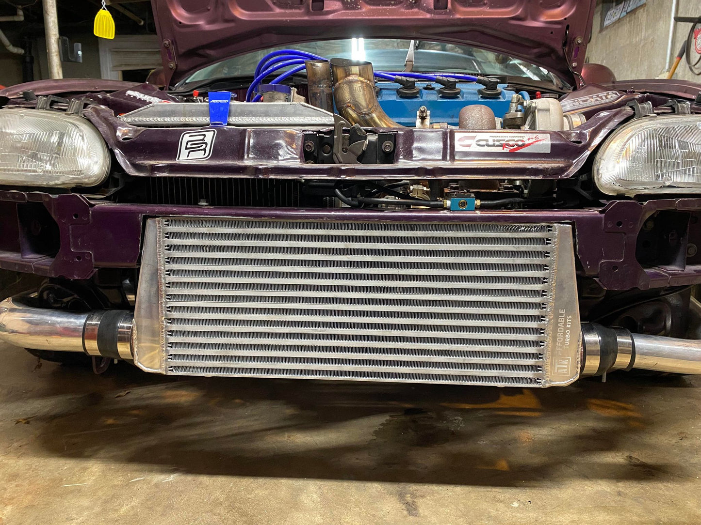 Affordable Turbo Kits ATK Street/Strip Intercooler Side 2.5" inlet 2.5 inch outlet 3.2" core (300-600+hp) Bar & Plate Universal Honda Civic Del Sol CRX Prelude Accord Acura Integra